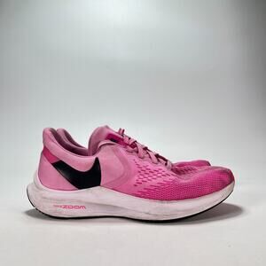 Nike Air Zoom Winflo 6 Pink Black Running Shoes Sneaker BQ3192-600 Womens Size 8